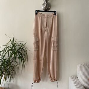 Superdown Light Beige Silky Trousers Size XS